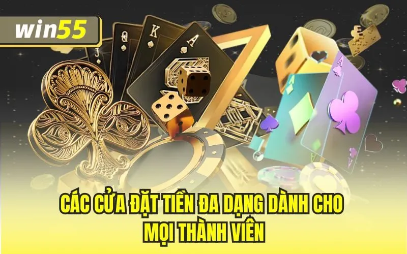 Các cửa đặt tiền đa dạng dành cho mọi thành viên